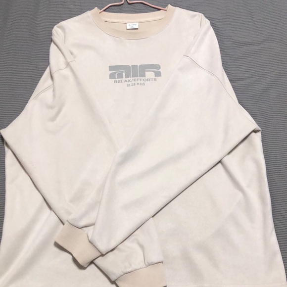 Men's white loose long sleeves - Picture 2 of 9